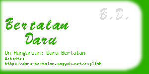 bertalan daru business card